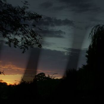 Digitale Kunst getiteld "Triple Sunset on Wi…" door Xavier Crepin, Origineel Kunstwerk