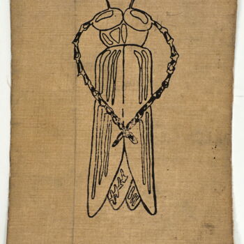 Incisioni, stampe intitolato "The five symbols, b…" da Xavier Debeerst, Opera d'arte originale, Monotipo