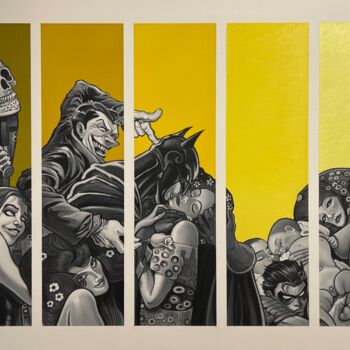 Pintura titulada "Vie et mort à Gotha…" por Xavier Marabout, Obra de arte original, Oleo Montado en Bastidor de camilla de m…