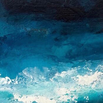 Painting titled "MAR MEDITERRÁNEO" by Xavier Onteniente, Original Artwork, Acrylic Mounted on Wood Stretcher frame