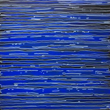 Painting titled "Le fil de l’eau 02" by Xaro, Original Artwork, Acrylic Mounted on Wood Panel