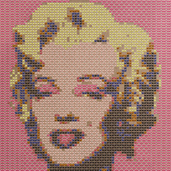 Digitale Kunst mit dem Titel "Marilyn Monroe « Be…" von Xaro, Original-Kunstwerk, 2D digitale Arbeit Auf Aluminium montiert