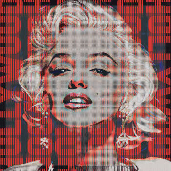 Digital Arts titled "Marylin Monroe Vega…" by Xaro, Original Artwork, 2D Digital Work Mounted on Plexiglass