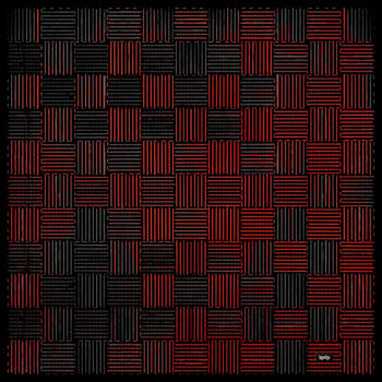 Pintura titulada "MultiSquare Red and…" por Xaro, Obra de arte original, Trabajo Digital 2D Montado en Aluminio