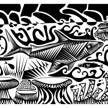 Digital Arts titled "#4 Requin" by Xavier Simacourbe, Original Artwork, 2D Digital Work