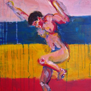 Painting titled "chute-de-lhomme.jpg" by Xavier Trobel, Original Artwork, Acrylic