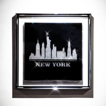 Скульптура под названием "Diamond's New York" - Xavier Wttrwulghe, Подлинное произведение искусства, Стекло