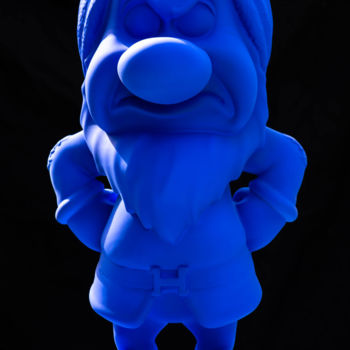 「Grumpy bleue ultra…」というタイトルの彫刻 Xavier Wttrwulgheによって, オリジナルのアートワーク, 樹脂