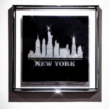 Escultura titulada "New York" por Xavier Wttrwulghe, Obra de arte original, Piedra Montado en Bastidor de camilla de madera
