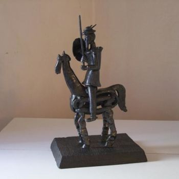 Escultura titulada "Don Quichotte " ( H…" por Xavier Jarry-Lacombe, Obra de arte original