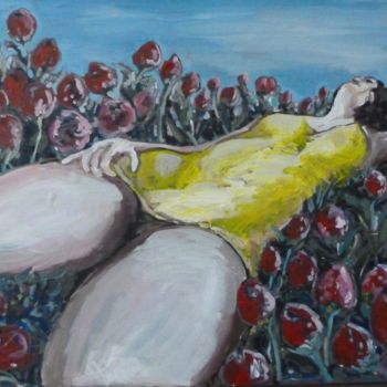 Pintura titulada "les tulipes" por Xavier Marchand, Obra de arte original, Acrílico