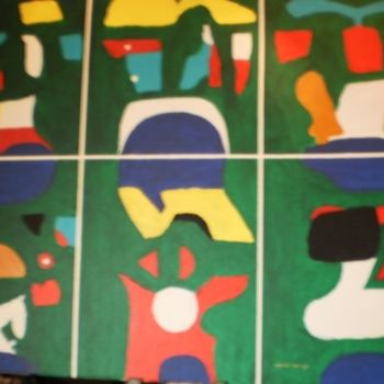 Pintura intitulada "Table de Jeux" por Xavier Vaz, Obras de arte originais