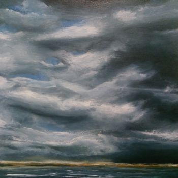 Painting titled "CIEL NUAGEUX" by Xc.Painting, Original Artwork, Acrylic