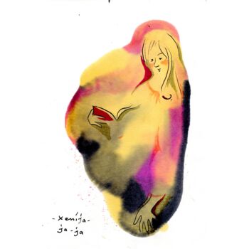 "A girl" başlıklı Tablo Xenia Denisova tarafından, Orijinal sanat, Işaretleyici