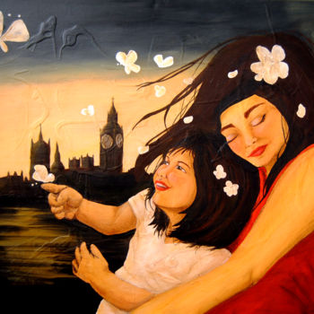 Painting titled "Mariposas" by Armengol, Original Artwork, Acrylic