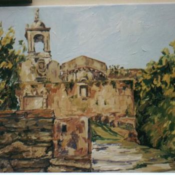 Painting titled "Monasterio de Caave…" by Xeus Gómez, Original Artwork, Oil