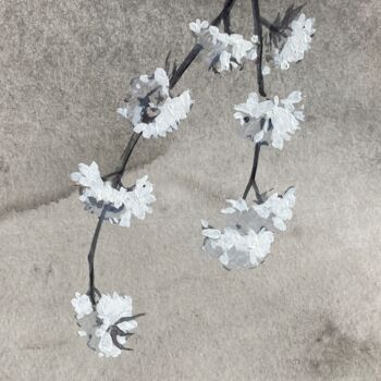 "Cherry flowers" başlıklı Tablo Xeyale Bedelova tarafından, Orijinal sanat, Suluboya