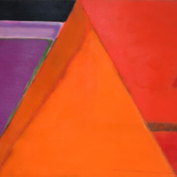 Pintura intitulada "geometric abstract…" por Xia Wu, Obras de arte originais, Acrílico