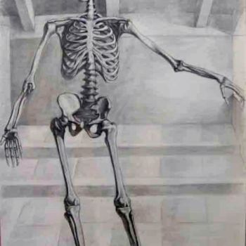 绘画 标题为“骨架” 由小强 季, 原创艺术品