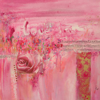 Malerei mit dem Titel "Love" von Xiaoyang Galas, Original-Kunstwerk, Acryl