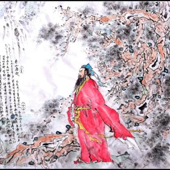 Ζωγραφική με τίτλο "Stage comeback" από Rongsong Xie 谢荣松, Αυθεντικά έργα τέχνης, Χρωστικές ουσίες