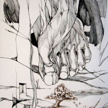 Gravures & estampes intitulée "De regreso" par Ximena De Leon Lucero, Œuvre d'art originale