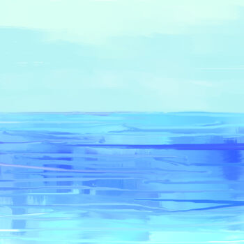 Digital Arts titled "Ocean and sky" by Xin Hui Lim, Original Artwork, Digital Painting