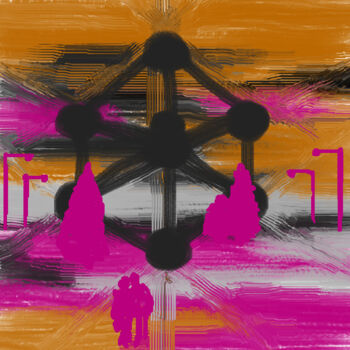 数字艺术 标题为“Holiday Atomium” 由Xin Hui Lim, 原创艺术品, 数字油画