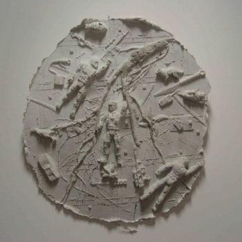 Escultura intitulada "生存比萨" por Ge Xing, Obras de arte originais