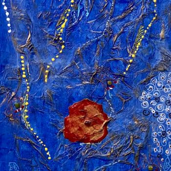 Painting titled "Coquelicots en chem…" by Xirkys, Original Artwork, Acrylic