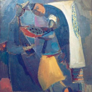 Pittura intitolato "TUN" da Kabyl Khalykov, Opera d'arte originale, Olio