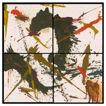 Pittura intitolato "Explosion#5" da Cong Xiao Li Xiaoli Cong, Opera d'arte originale, Olio