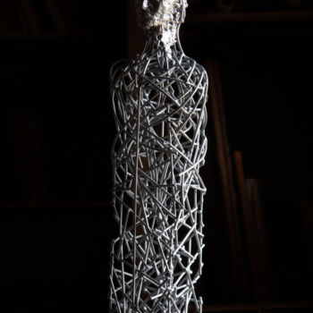 Sculpture titled ""Efigie"" by X.O., Original Artwork, Wire