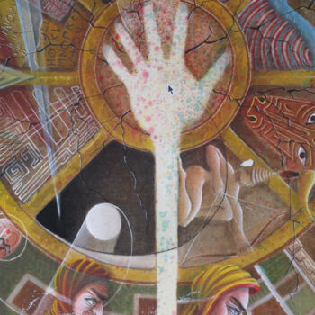 Pintura intitulada "detail 01: "profect…" por X.O., Obras de arte originais, Óleo