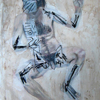 Malerei mit dem Titel ""Avant de chercher…" von Xp, Original-Kunstwerk, Acryl