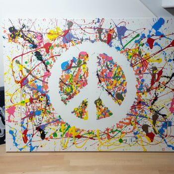 Painting titled "Peace" by Xris, Original Artwork, Acrylic