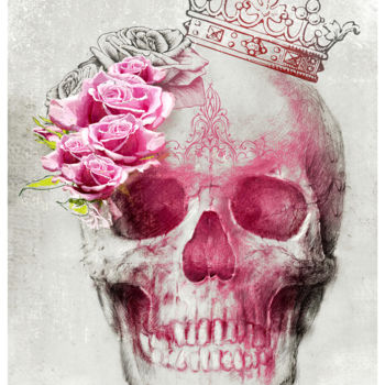 Arts numériques intitulée "Skull Queen" par Xristastavrou, Œuvre d'art originale, Peinture numérique