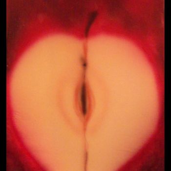 Peinture intitulée "pomme coeur ou..." par Xavier Xanta, Œuvre d'art originale