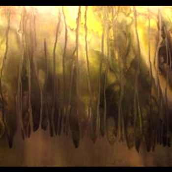 Peinture intitulée "abstraction verte" par Xavier Xanta, Œuvre d'art originale