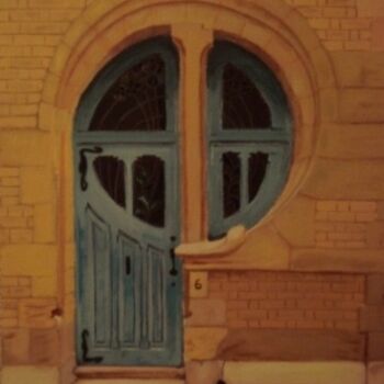 Painting titled "Puerta al Modernismo" by Alexandra Stirling, Original Artwork