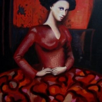 Painting titled "Menina Gitana" by Alexandra Stirling, Original Artwork