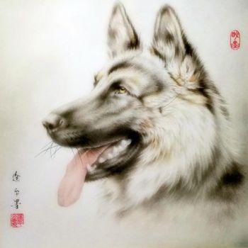 Painting titled "徐平 工笔画 no2" by Ping Xu Xu Ping, Original Artwork, Pigments