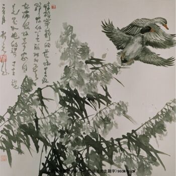 Peinture intitulée "玄鸖濕地作品之七" par Xuan He Sheng, Œuvre d'art originale