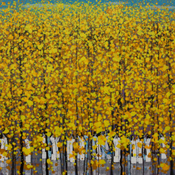 Peinture intitulée "After autumn rain 4" par Xuan Khanh Nguyen, Œuvre d'art originale, Acrylique