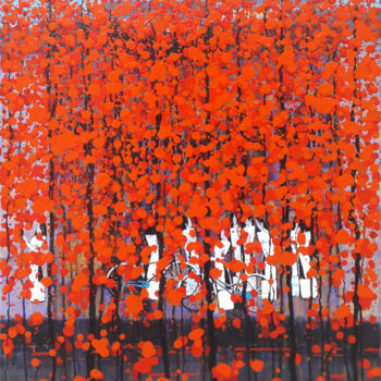 Картина под названием "Late autumn 24" - Xuan Khanh Nguyen, Подлинное произведение искусства, Акрил