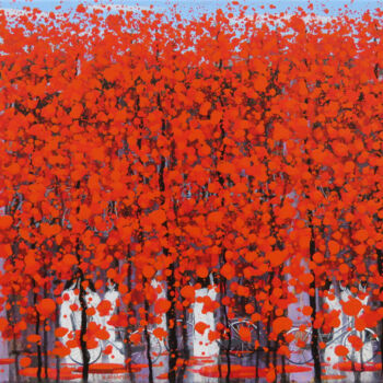 Peinture intitulée "late autumn 28" par Xuan Khanh Nguyen, Œuvre d'art originale, Acrylique