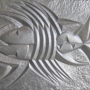 Sculptuur getiteld "poisonous fish" door Tony, Origineel Kunstwerk, Metalen