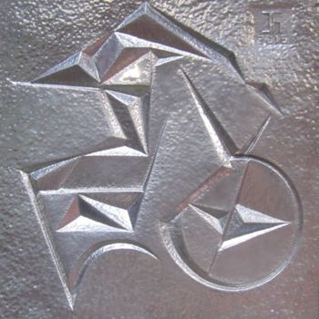 Scultura intitolato "cyclo" da Tony, Opera d'arte originale, Metalli