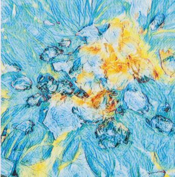 「bouquet bleu」というタイトルのデジタルアーツ Xuélie.Sによって, オリジナルのアートワーク, デジタル絵画