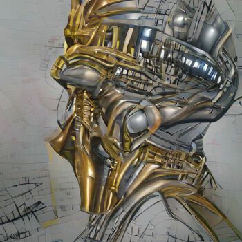 Digital Arts titled "Alien Leader" by Mossart, Original Artwork, Digital Painting